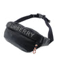 Burberry Body Bag Black Nylon Logo Men's Black Women's 8025668 Waist Bag 7-12-903