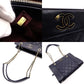 CHANEL Matelassé Chain Shoulder Bag Lambskin Navy Leather Gold Hardware CC Logo 7-12-814