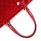 GUCCI Shima Mayfair Shoulder Bag, Patent Leather, Red Tote Bag with Ribbon