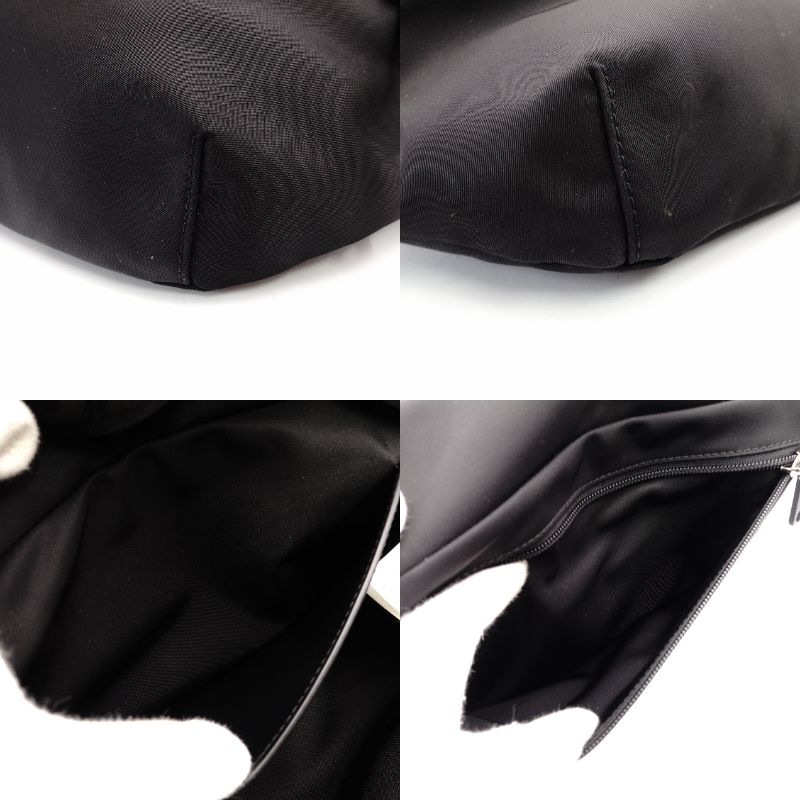 Burberry Body Bag Black Nylon Logo Men's Black Women's 8025668 Waist Bag 7-12-903