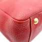 PRADA Vittello Dinosaur Leather Handbag, Leather, Red, Gold Hardware, Shoulder Bag