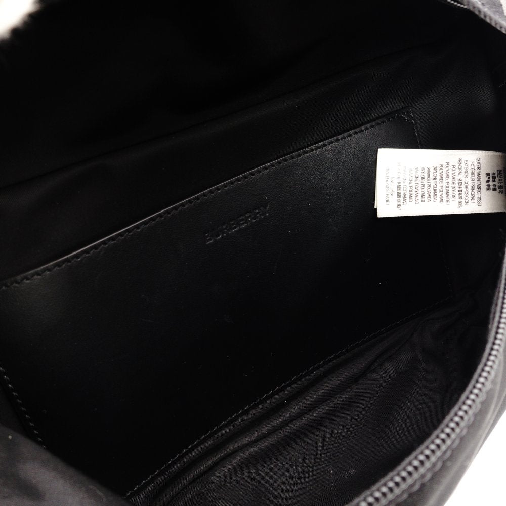Burberry Body Bag Black Nylon Logo Men's Black Women's 8025668 Waist Bag 7-12-903