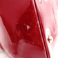 GUCCI Shima Mayfair Shoulder Bag, Patent Leather, Red Tote Bag with Ribbon