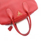 PRADA Vittello Dinosaur Leather Handbag, Leather, Red, Gold Hardware, Shoulder Bag