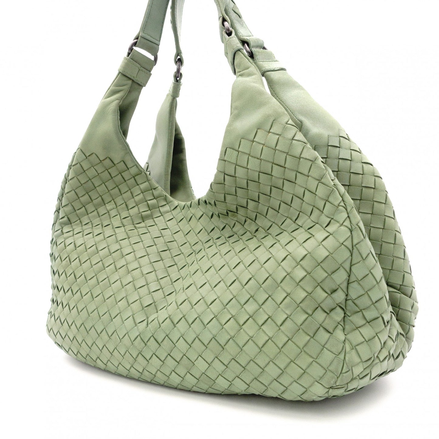 BOTTEGAVENETA Intrecciato Shoulder Bag, Leather, Green