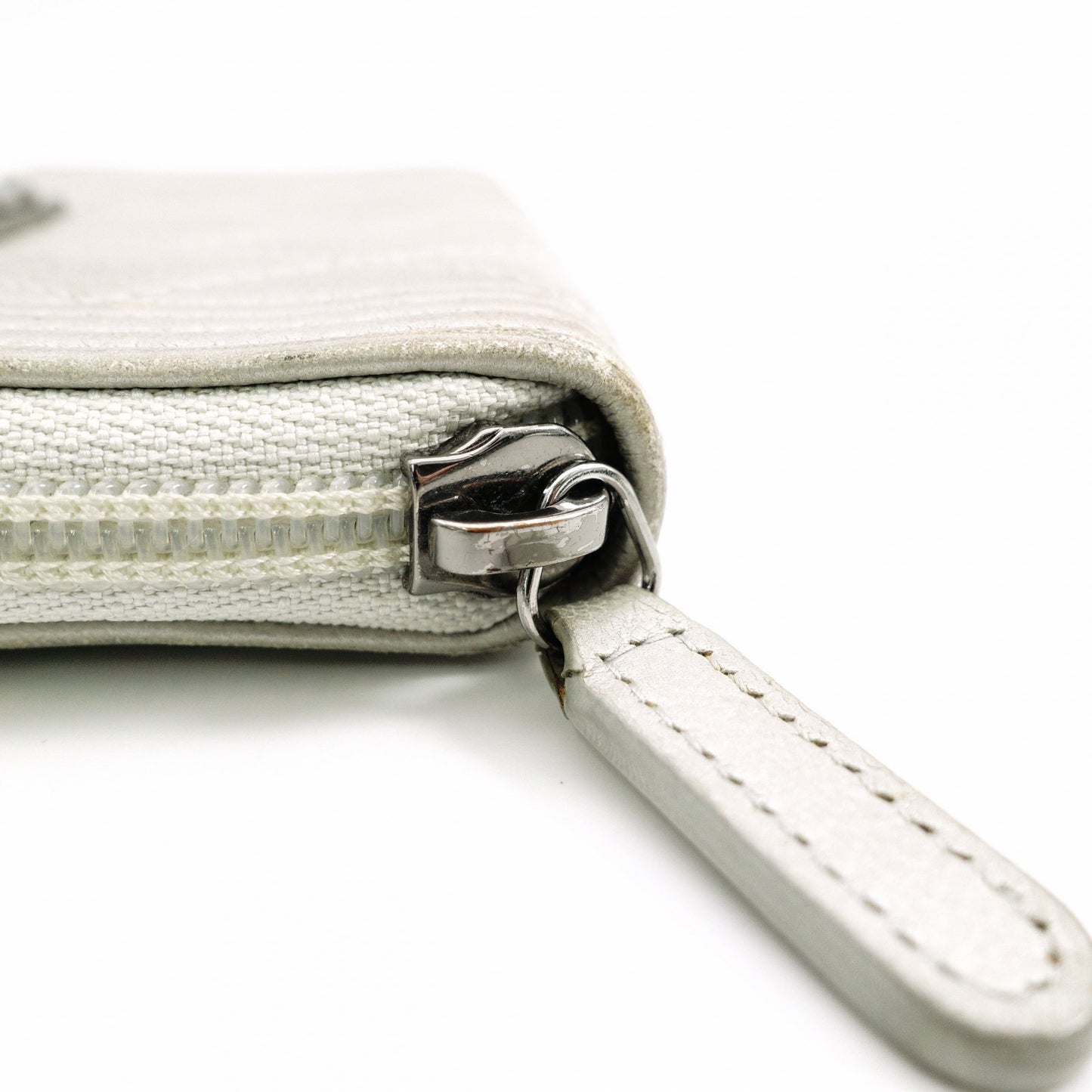 CHANEL Boy Chanel Card Case, Leather, Silver-Tone, Silver Hardware