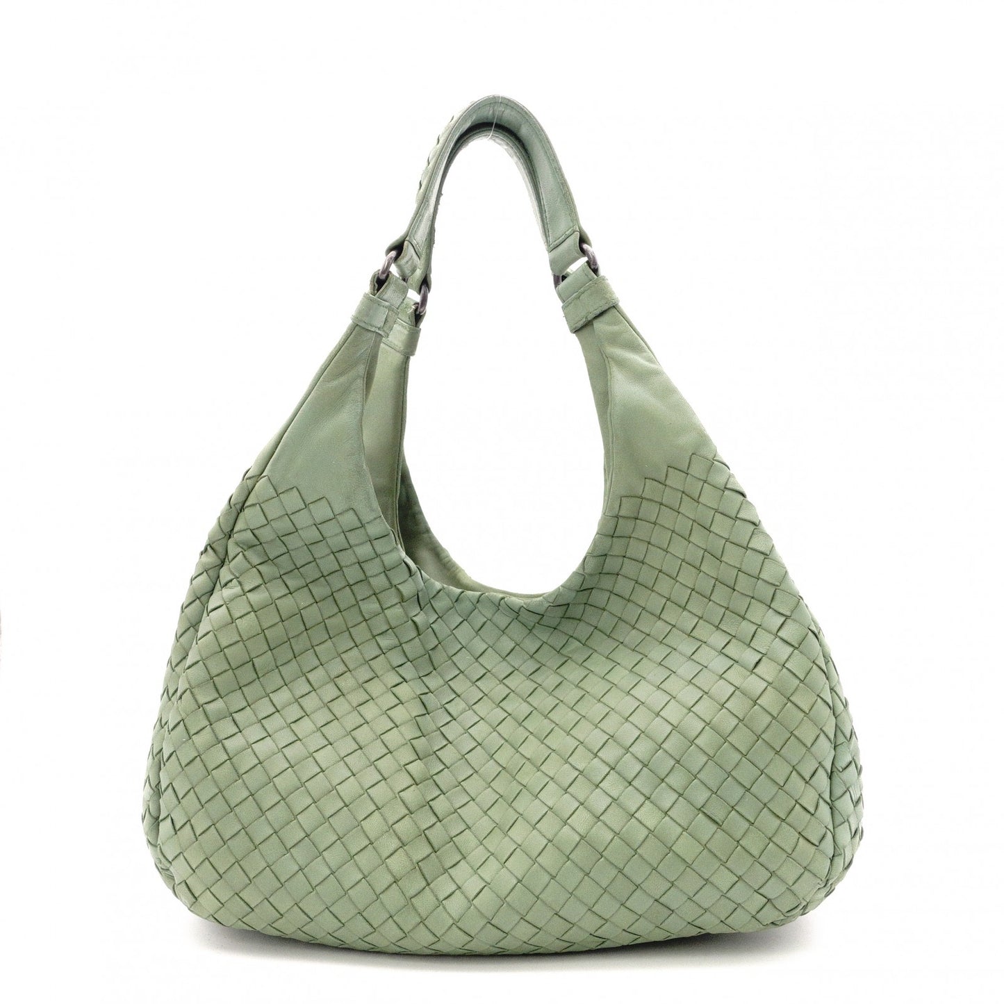 BOTTEGAVENETA Intrecciato Shoulder Bag, Leather, Green