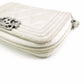 CHANEL Boy Chanel Card Case, Leather, Silver-Tone, Silver Hardware