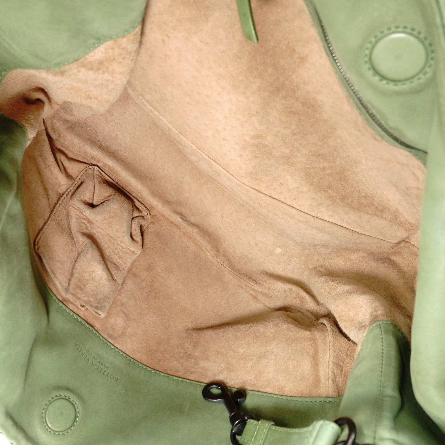 BOTTEGAVENETA Intrecciato Shoulder Bag, Leather, Green
