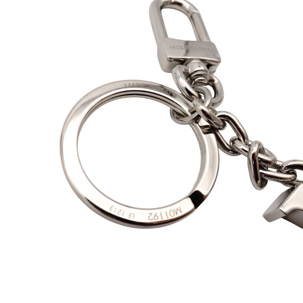LOUIS VUITTON Port-Clé Initials M01192 Silver LV Logo Charm Key Charm 7-11-205
