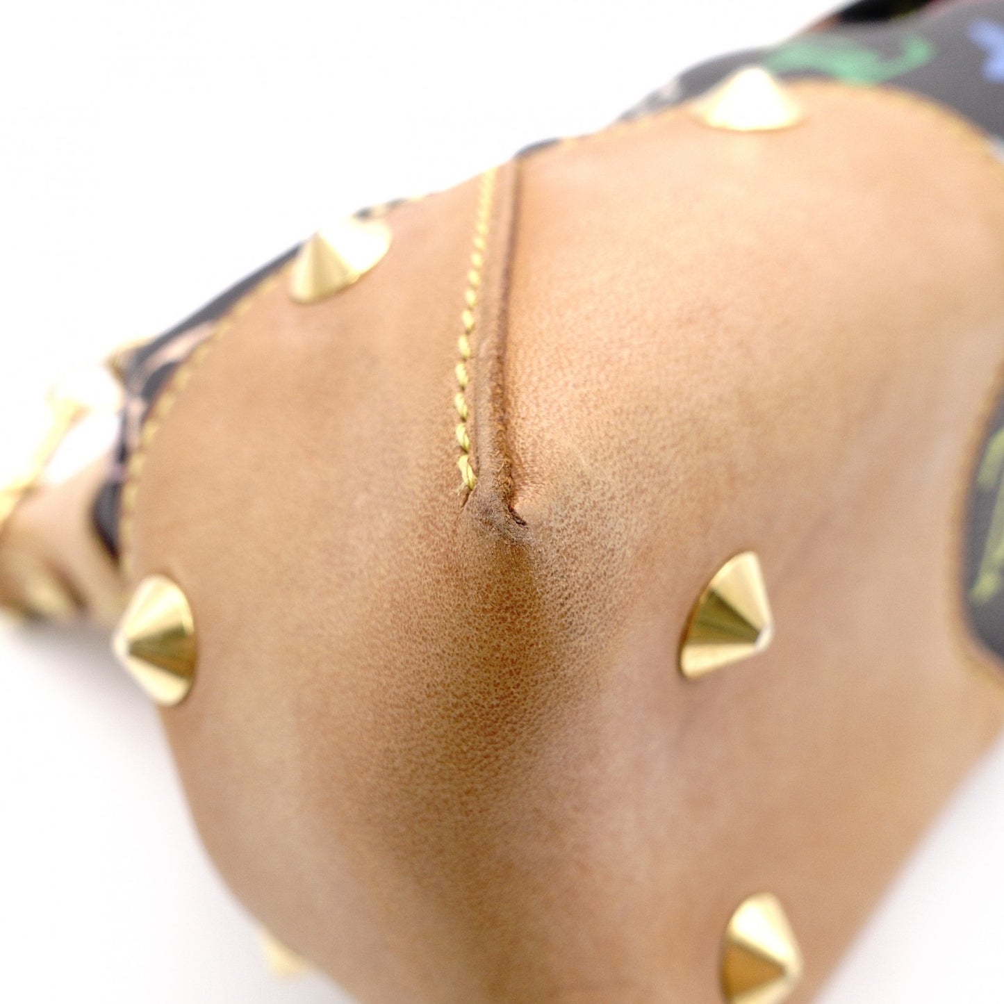 LOUIS VUITTON Judy Monogram Multicolor Handbag, PVC/Leather, Black