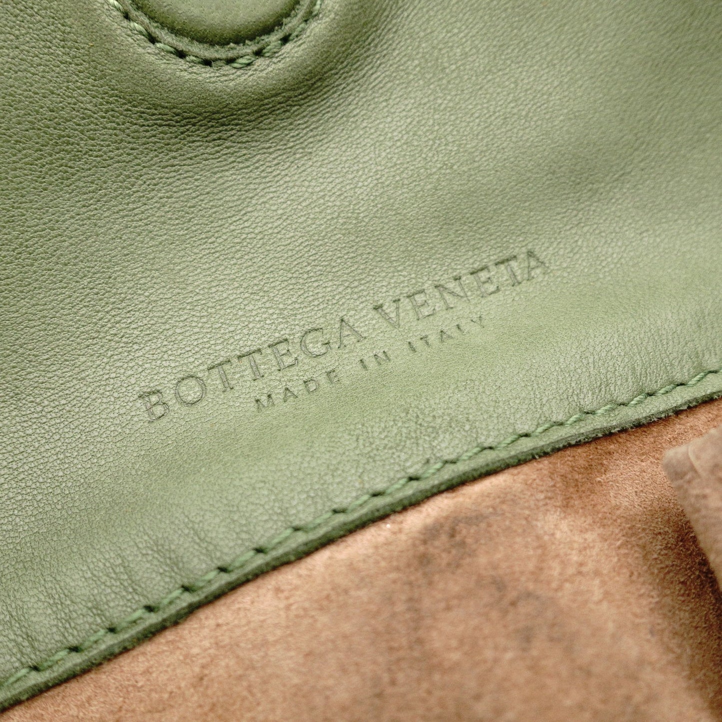 BOTTEGAVENETA Intrecciato Shoulder Bag, Leather, Green