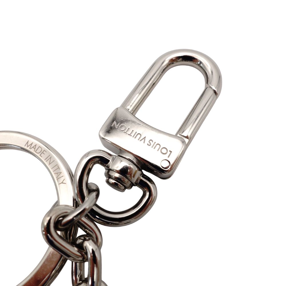 LOUIS VUITTON Port-Clé Initials M01192 Silver LV Logo Charm Key Charm 7-11-205