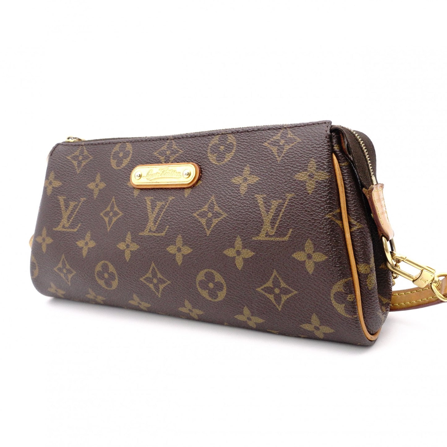 LOUIS VUITTON Eva Monogram Canvas Shoulder Bag, PVC/Leather, Brown, Crossbody