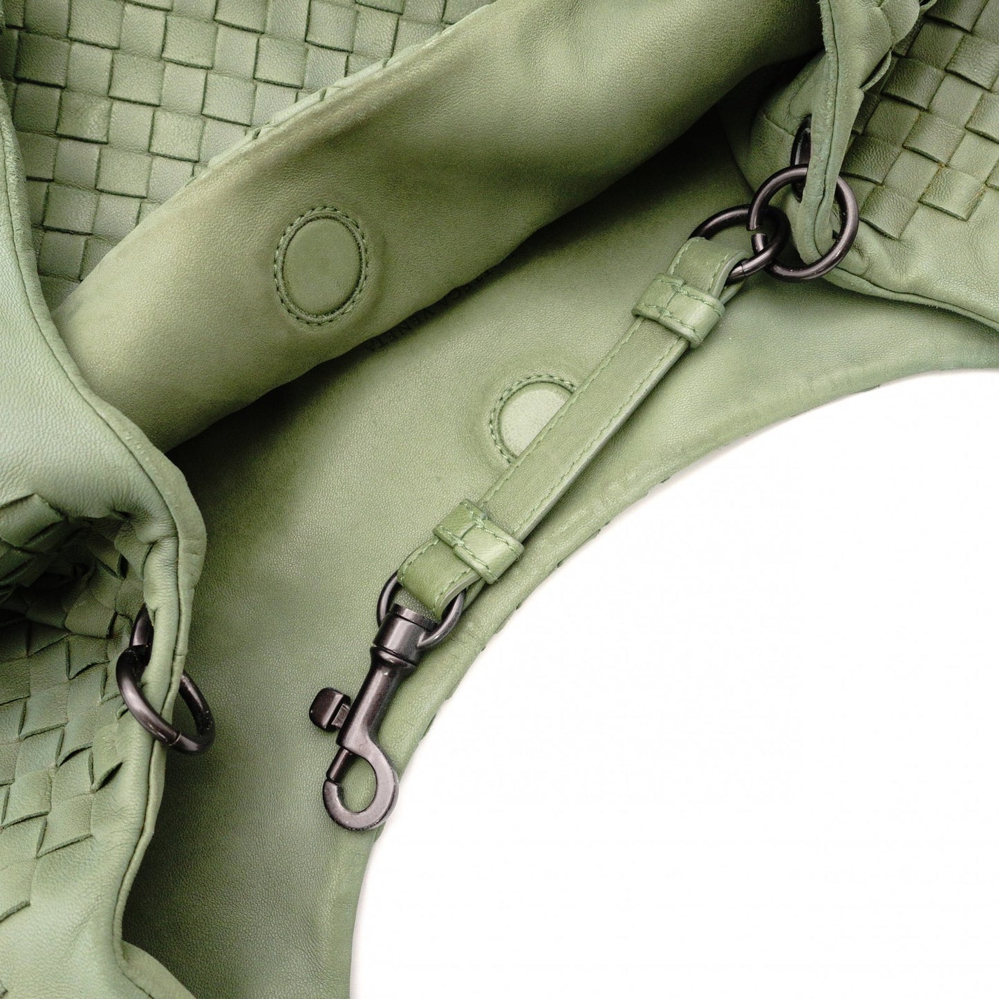 BOTTEGAVENETA Intrecciato Shoulder Bag, Leather, Green