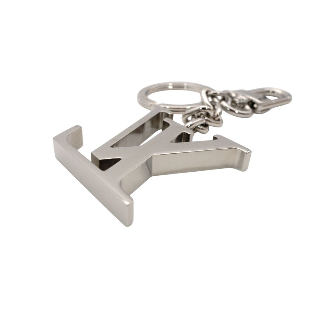 LOUIS VUITTON Port-Clé Initials M01192 Silver LV Logo Charm Key Charm 7-11-205