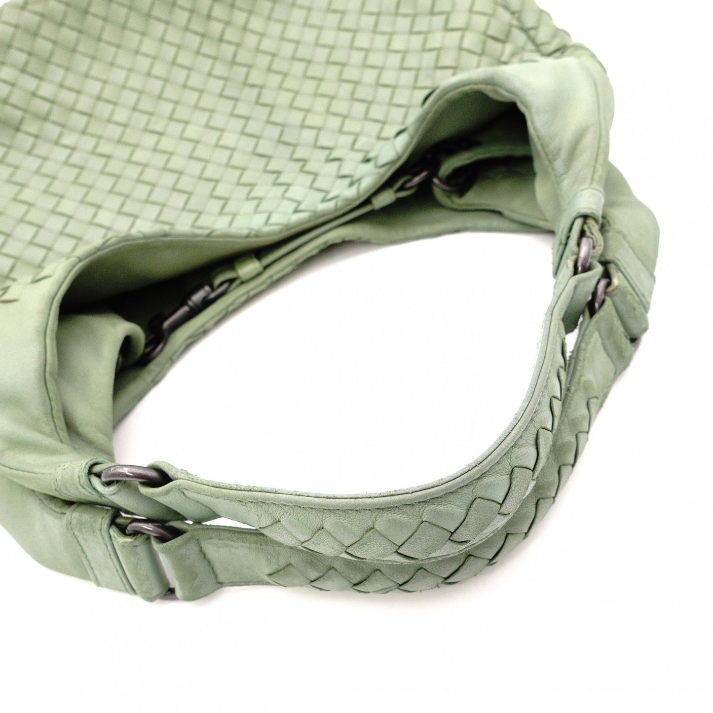 BOTTEGAVENETA Intrecciato Shoulder Bag, Leather, Green