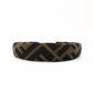 FENDI Zucca Headband Brown × Black Canvas FF Logo Hairband 7-12-089