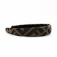 FENDI Zucca Headband Brown × Black Canvas FF Logo Hairband 7-12-089