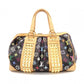 LOUIS VUITTON Courtney MM Monogram Multicolor Handbag, PVC/Leather, Black, Shoulder Bag