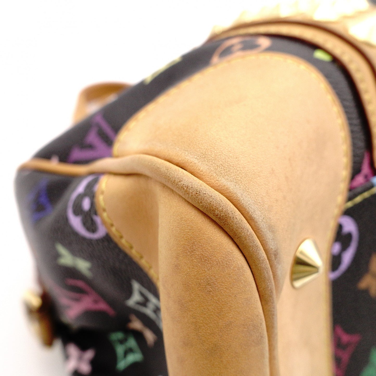 LOUIS VUITTON Courtney MM Monogram Multicolor Handbag, PVC/Leather, Black, Shoulder Bag