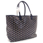 GOYARD Saint-Louis PM Tote Bag Navy PVC Leather