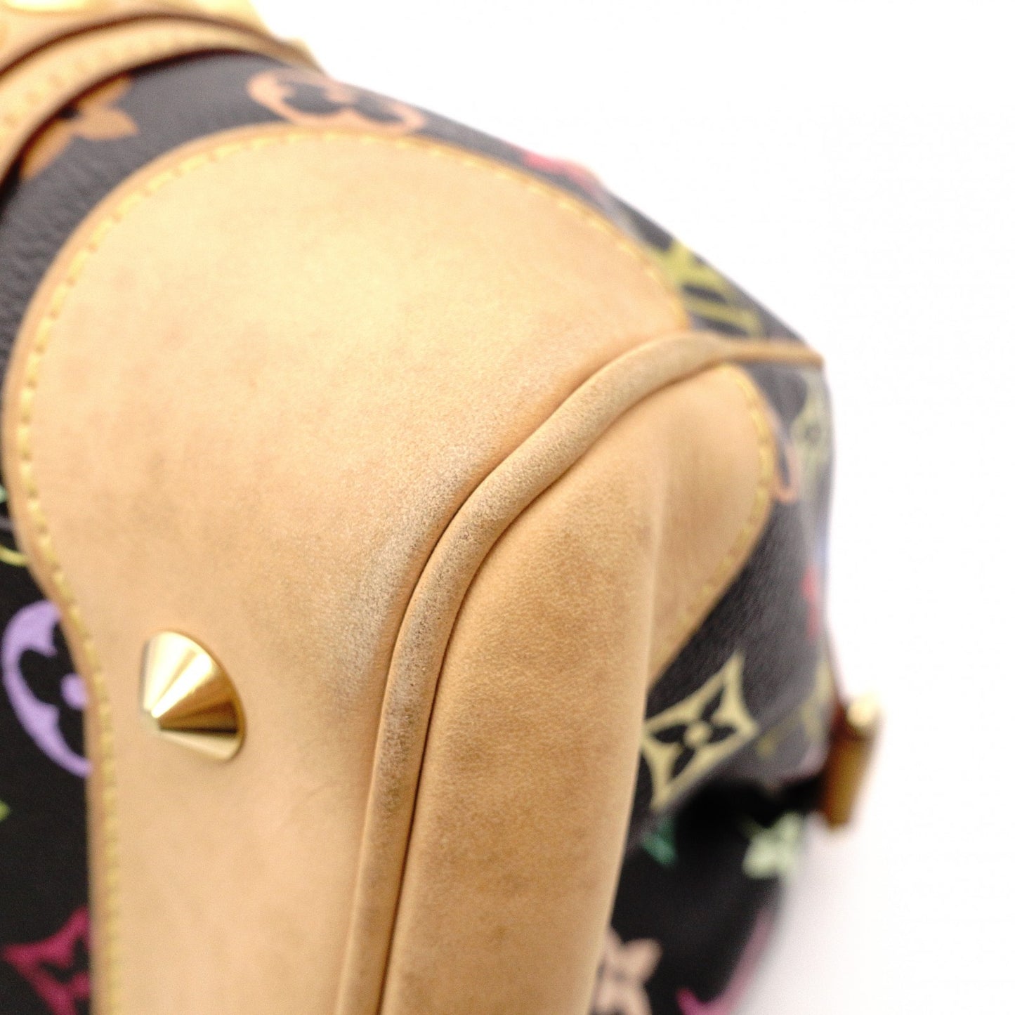 LOUIS VUITTON Courtney MM Monogram Multicolor Handbag, PVC/Leather, Black, Shoulder Bag