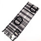 Unused, with tags: HERMES cashmere scarf, black and gray, 100% cashmere