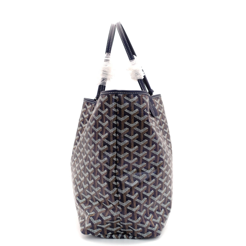 GOYARD Saint-Louis PM Tote Bag Navy PVC Leather