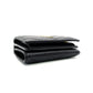 Saint Laurent YSL Cassandra Tiny Wallet Black Leather Black Mini Wallet Foldable Wallet Tri-Fold 7-12-602
