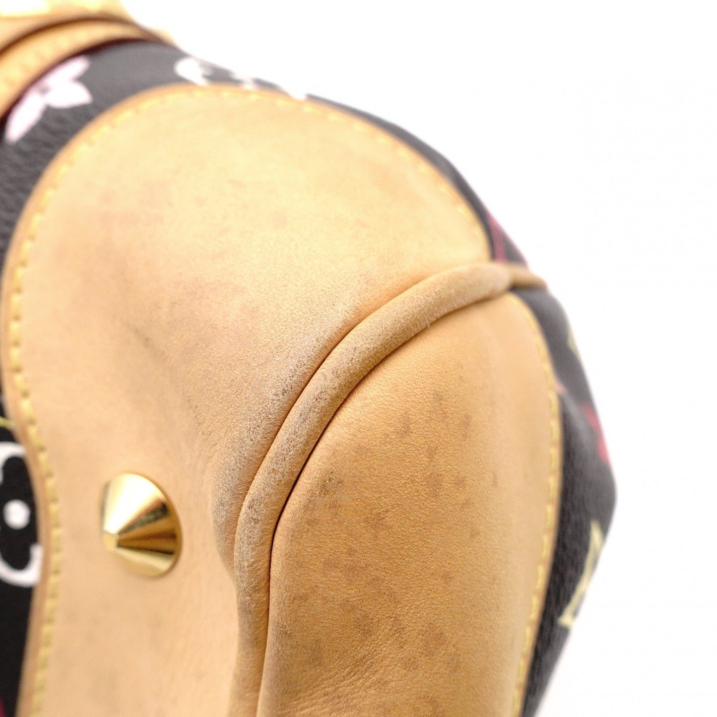 LOUIS VUITTON Courtney MM Monogram Multicolor Handbag, PVC/Leather, Black, Shoulder Bag