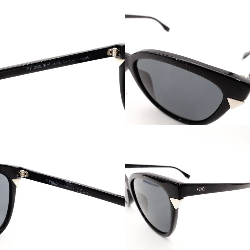 FENDI Sunglasses Black FF0125 Black 140 Men's/Women's with Case 7-11-099