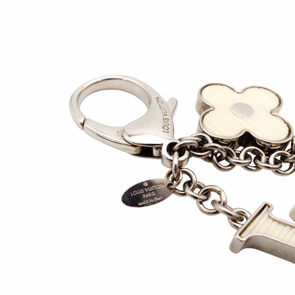 LOUIS VUITTON Bijou Sac Fleur d'Épi Bag Charm M65085 Off-White Silver 7-12-709