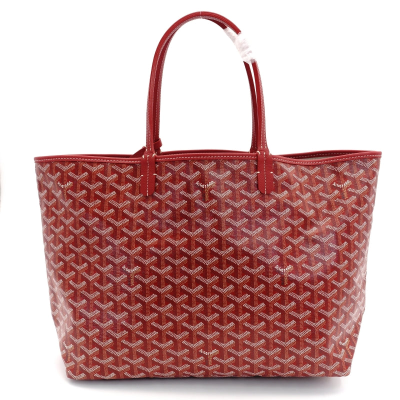 GOYARD Saint-Louis PM Tote Bag Red PVC Leather