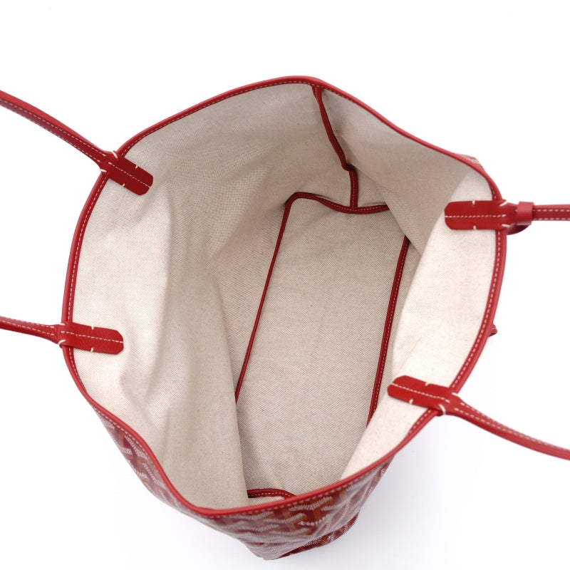 GOYARD Saint-Louis PM Tote Bag Red PVC Leather