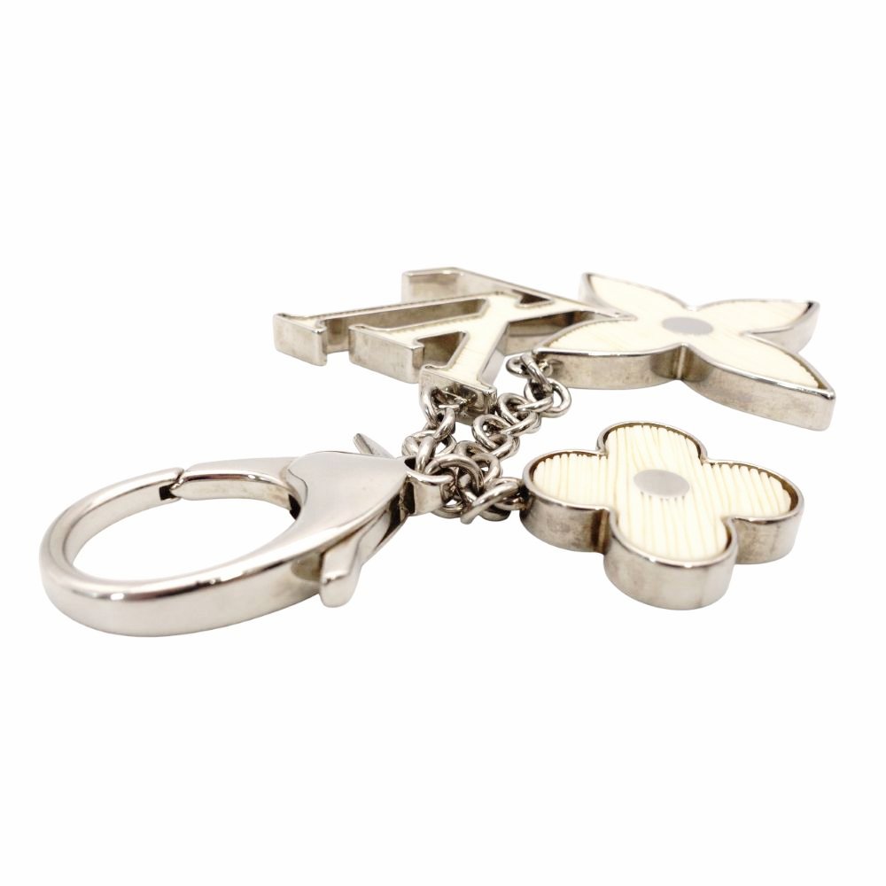 LOUIS VUITTON Bijou Sac Fleur d'Épi Bag Charm M65085 Off-White Silver 7-12-709