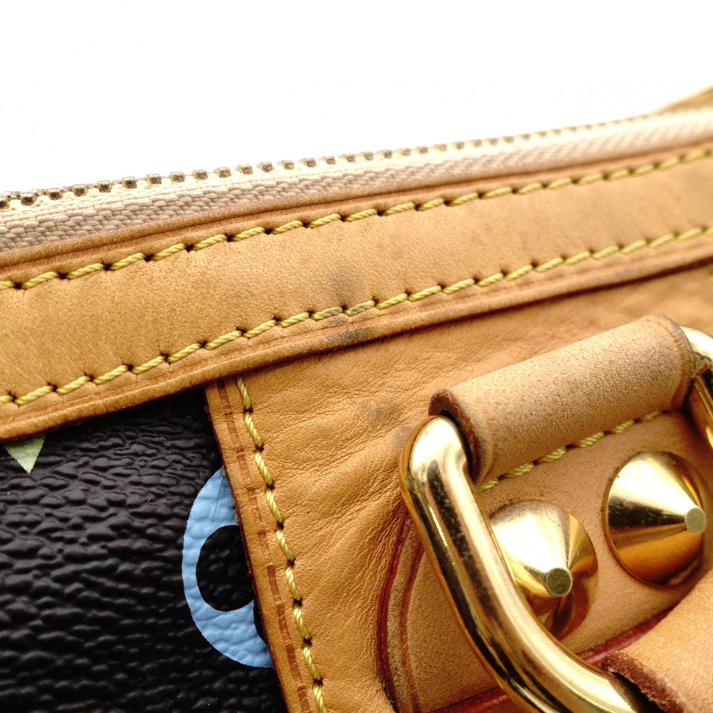 LOUIS VUITTON Courtney MM Monogram Multicolor Handbag, PVC/Leather, Black, Shoulder Bag