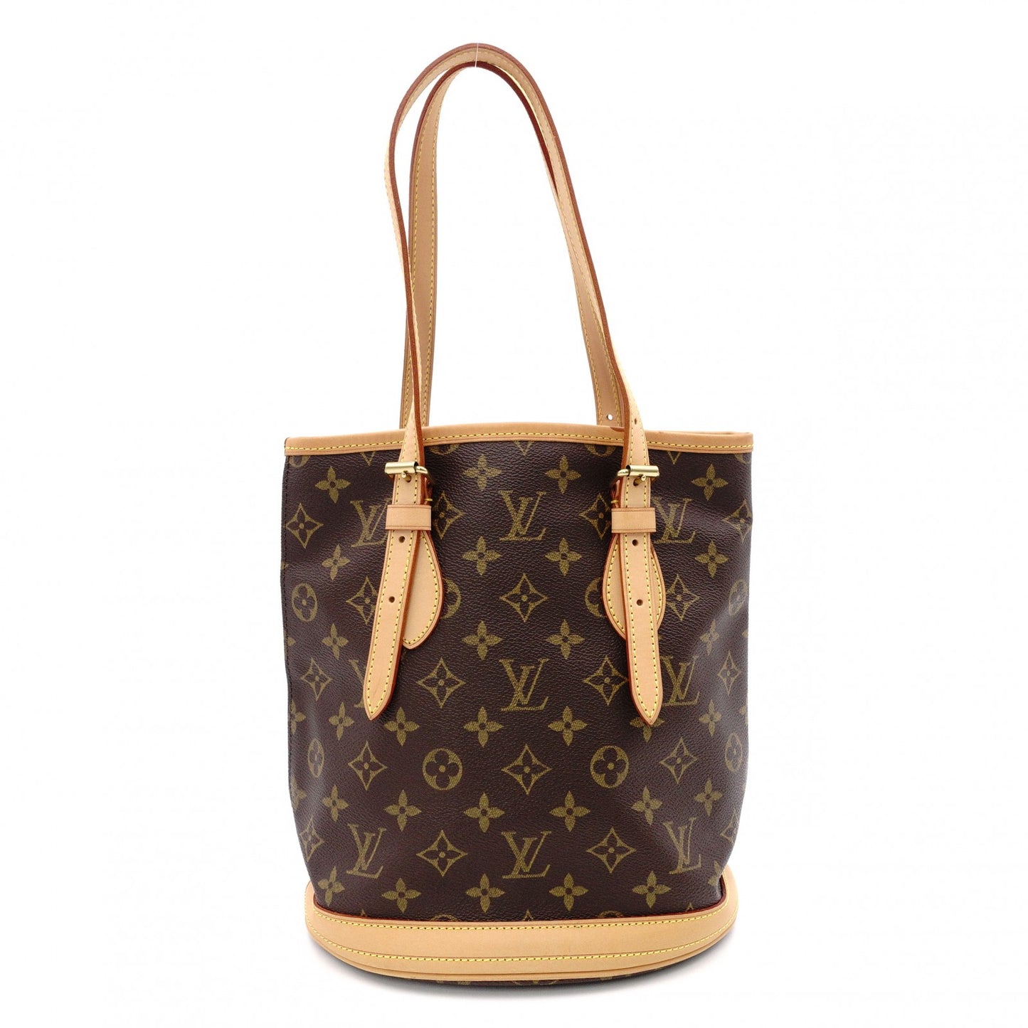 LOUIS VUITTON Petit Baguette PM Monogram Canvas Handbag, PVC/Leather, Brown
