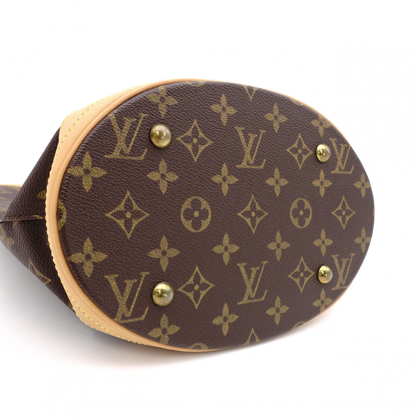 LOUIS VUITTON Petit Baguette PM Monogram Canvas Handbag, PVC/Leather, Brown