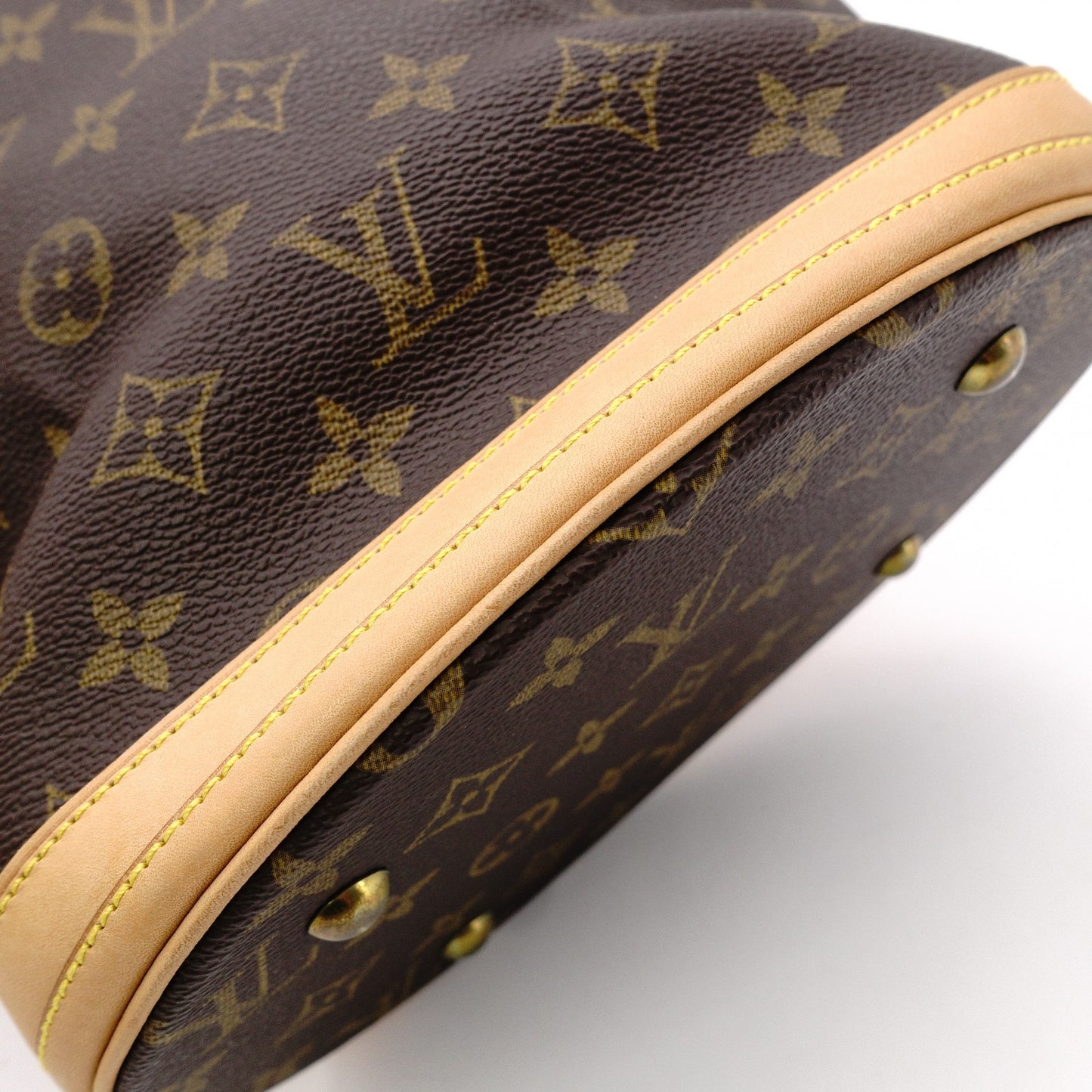 LOUIS VUITTON Petit Baguette PM Monogram Canvas Handbag, PVC/Leather, Brown