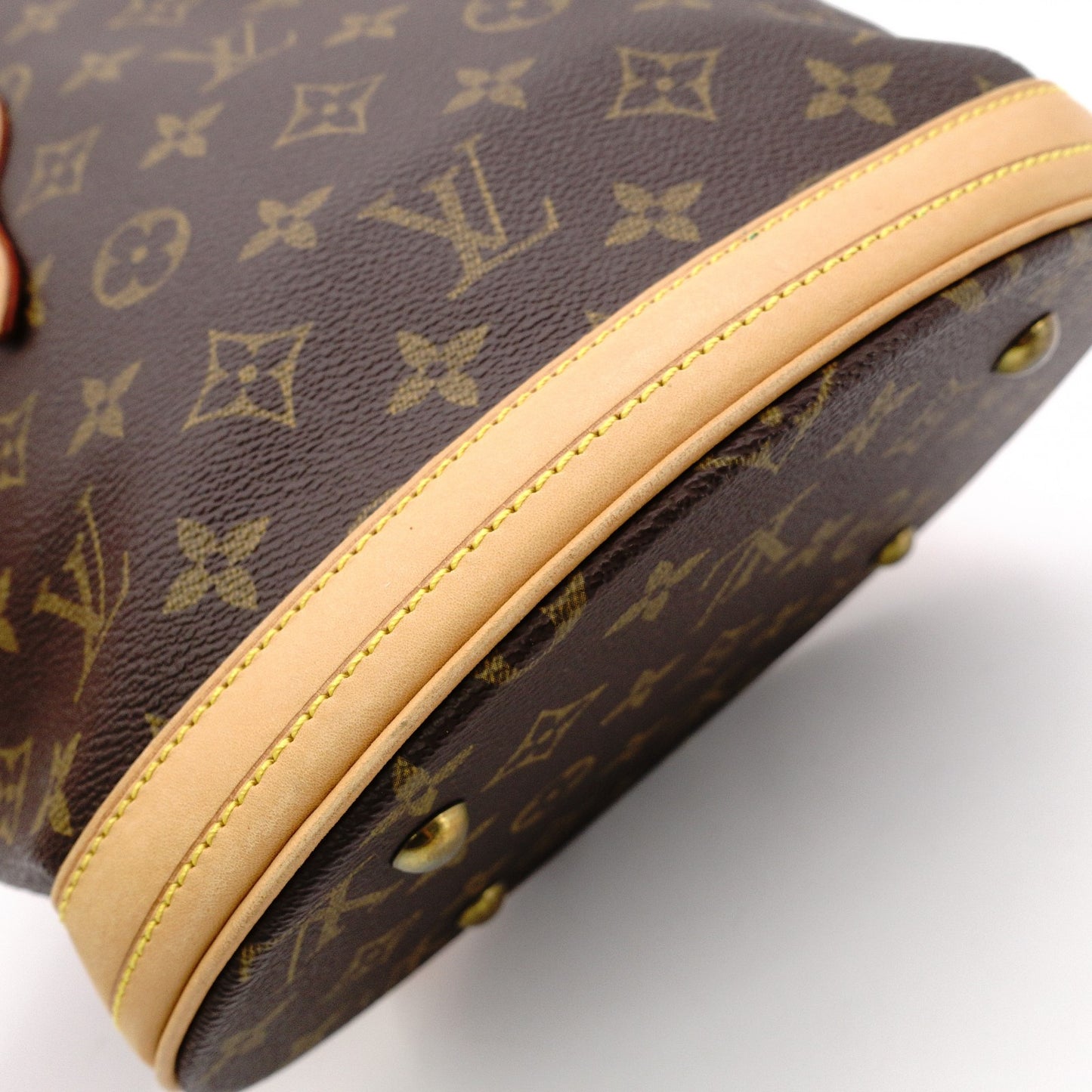 LOUIS VUITTON Petit Baguette PM Monogram Canvas Handbag, PVC/Leather, Brown