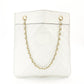 CHANEL Matelassé Chain Shoulder Bag Lambskin White Leather White Crossbody 7-8-760