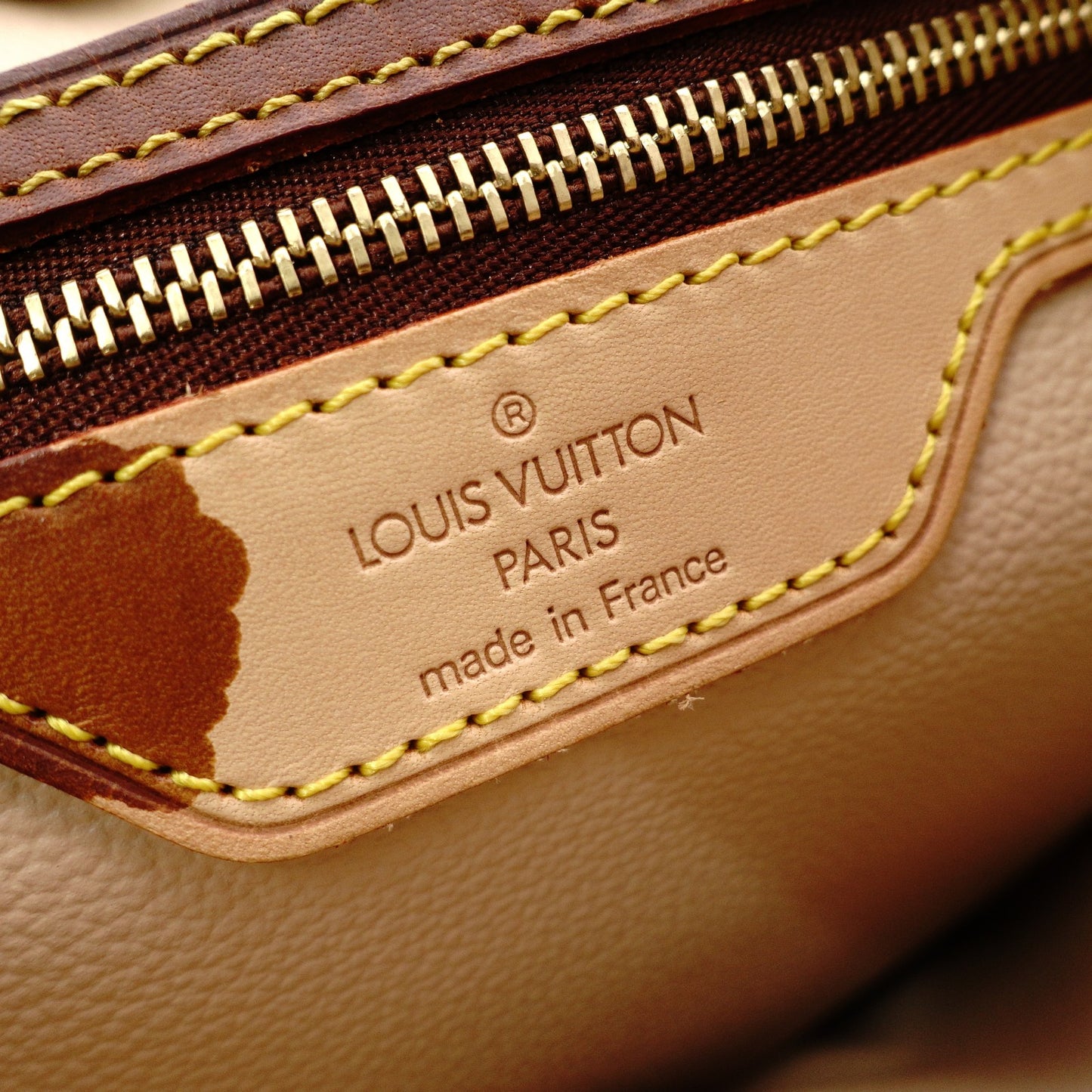 LOUIS VUITTON Petit Baguette PM Monogram Canvas Handbag, PVC/Leather, Brown