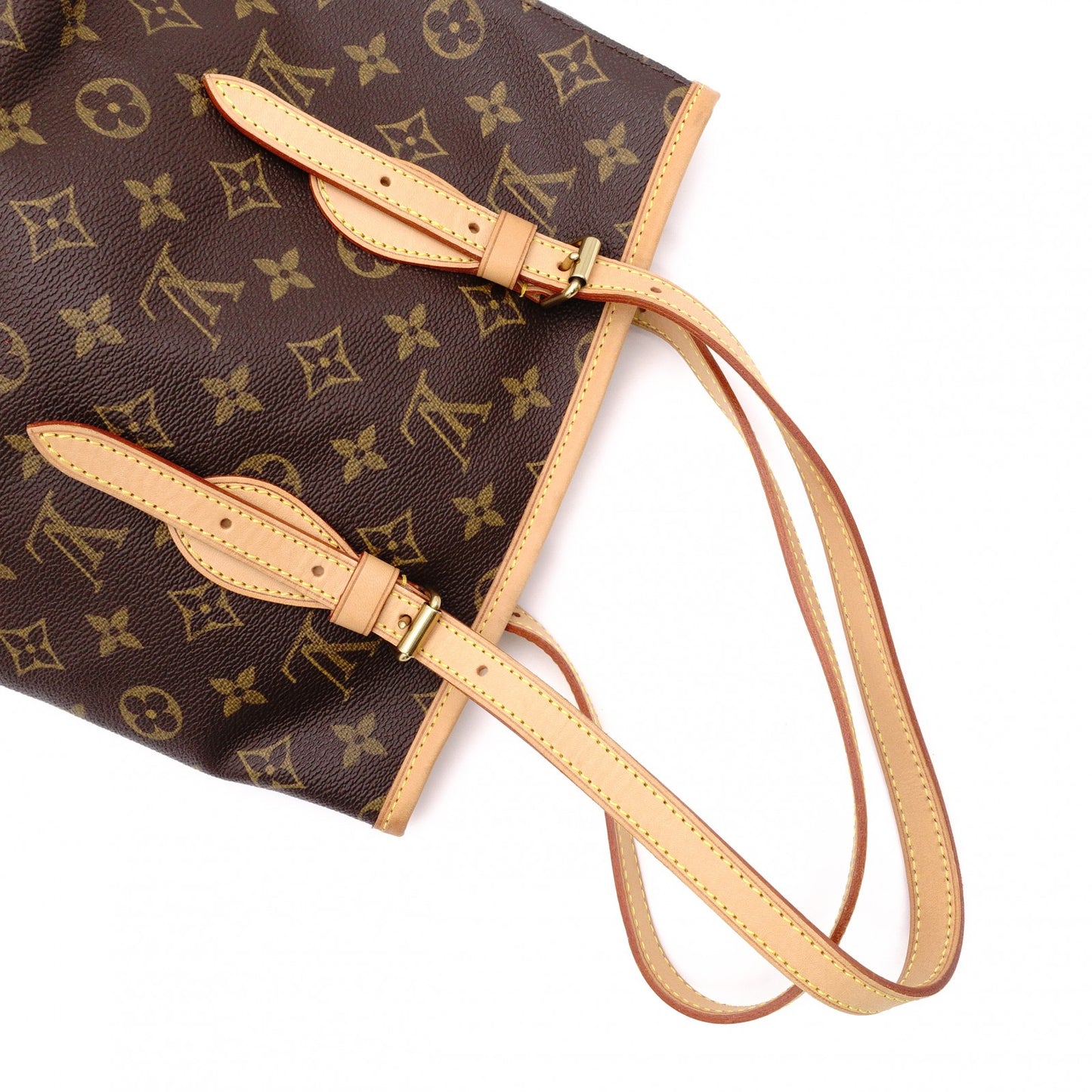 LOUIS VUITTON Petit Baguette PM Monogram Canvas Handbag, PVC/Leather, Brown