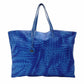 Bottega Veneta Intrecciolusion Tote Bag Blue Shoulder Nylon × Leather 7-12-206