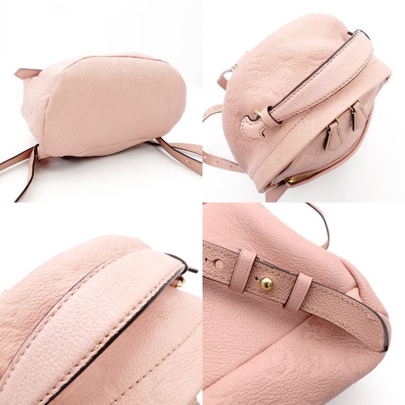 Louis Vuitton Sorbonne Monogram Implant Pink Leather Backpack Rucksack 7-11-699