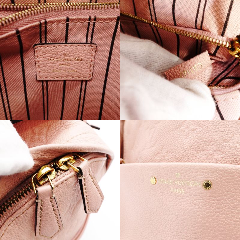 Louis Vuitton Sorbonne Monogram Implant Pink Leather Backpack Rucksack 7-11-699