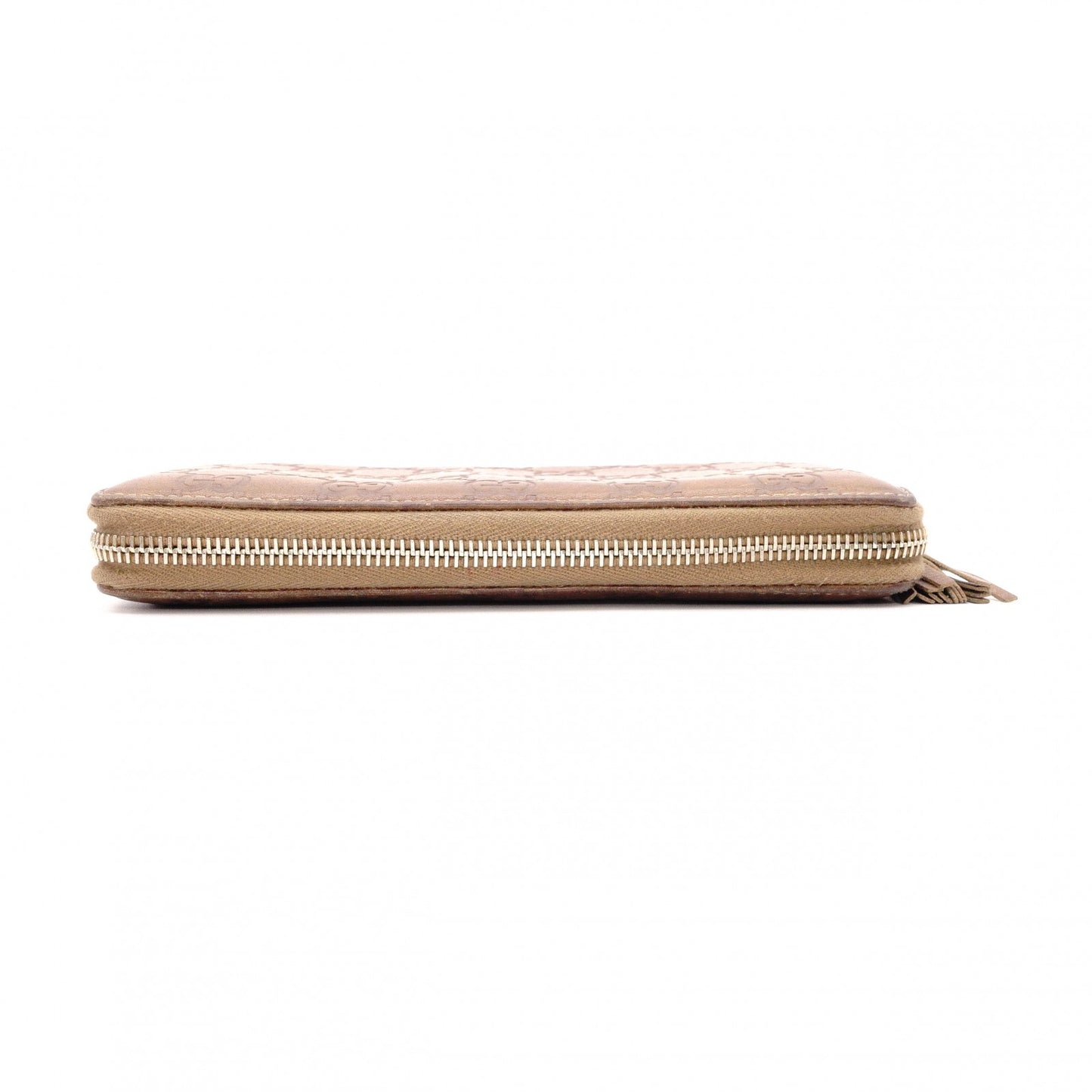 GUCCI Shima Long Wallet, Leather, Brown, Tassel, GG Logo