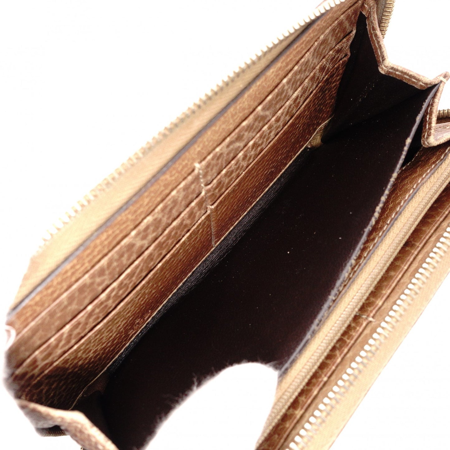 GUCCI Shima Long Wallet, Leather, Brown, Tassel, GG Logo