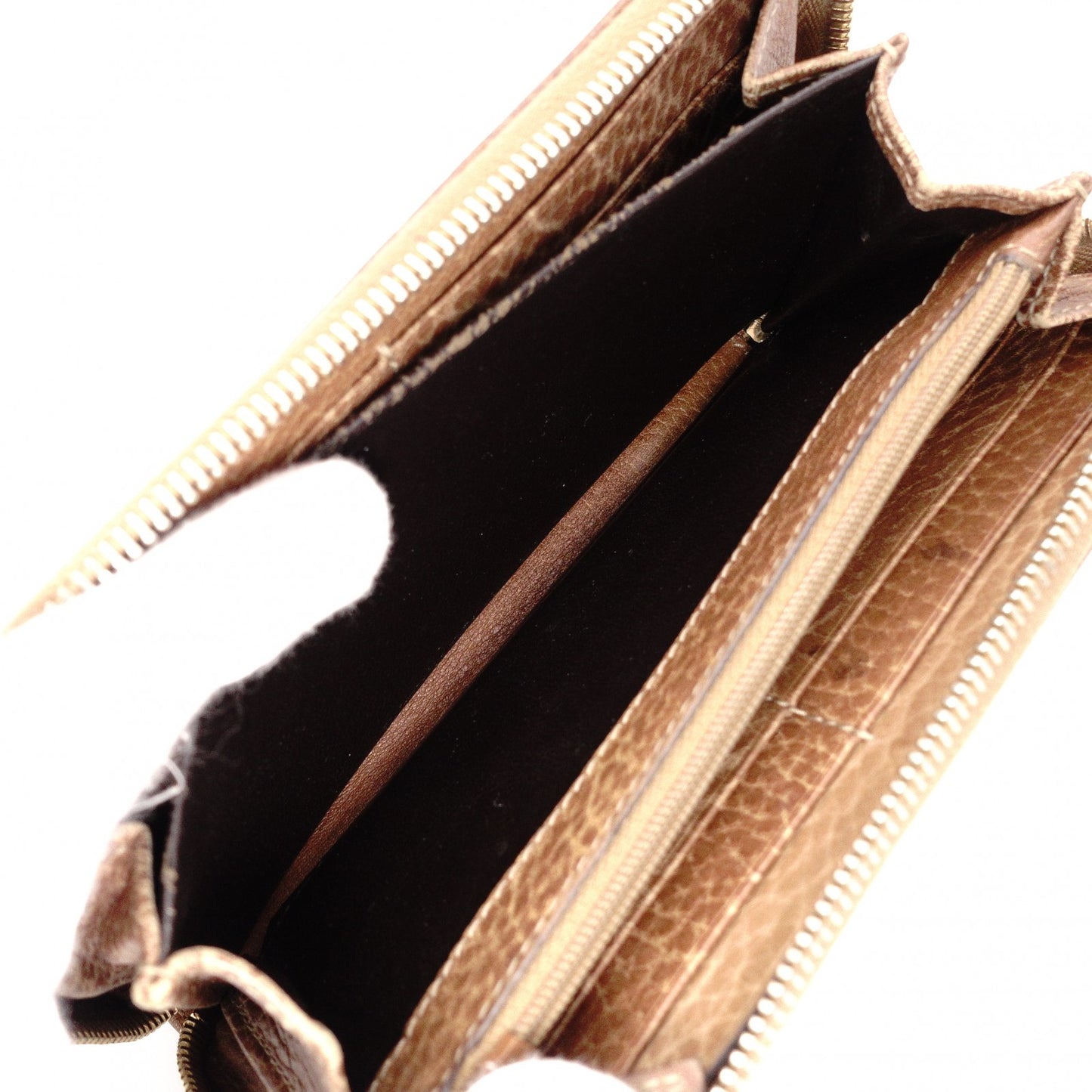 GUCCI Shima Long Wallet, Leather, Brown, Tassel, GG Logo